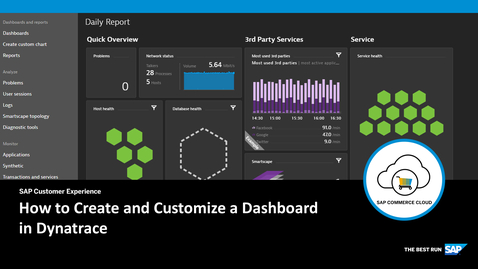 Thumbnail for entry How to Create and Customize a Dashboard in Dynatrace- SAP Commerce