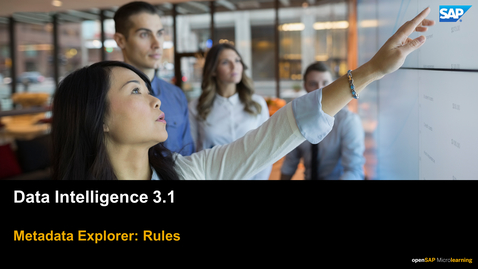 Thumbnail for entry Data Quality Rules - SAP Data Intelligence