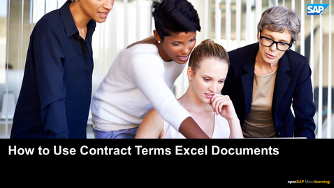 Thumbnail for entry How to Use Contract Terms Excel Documents -  SAP Ariba