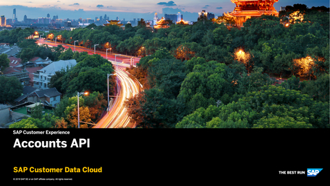 Thumbnail for entry Accounts API - SAP Customer Data Cloud