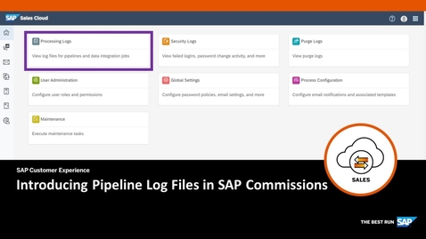 Thumbnail for entry Introducing Pipeline Log Files in SAP Commissions