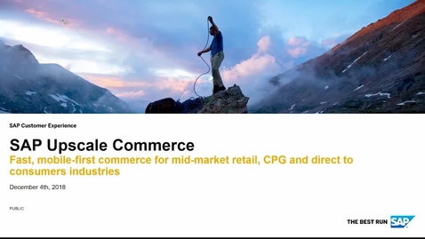 Thumbnail for entry PREVIEW! Introducing SAP Upscale Commerce - Webinar