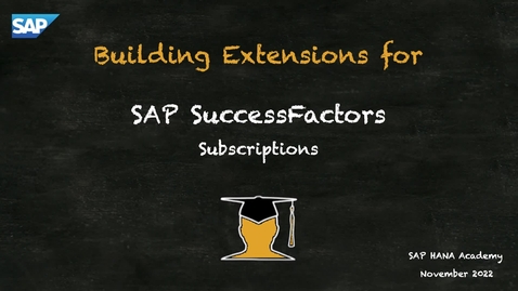 Thumbnail for entry Extend SuccessFactors: Subscriptions