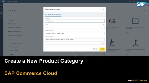 Thumbnail for entry Create a Product Category - SAP Commerce Cloud