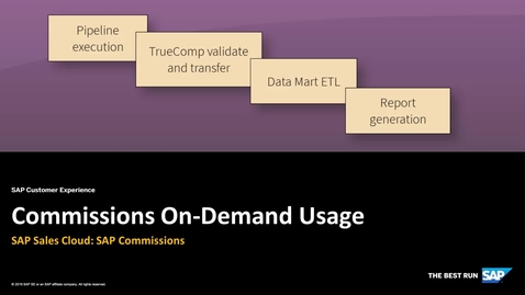 Thumbnail for entry Commissions On-Demand Usage - SAP Sales Cloud