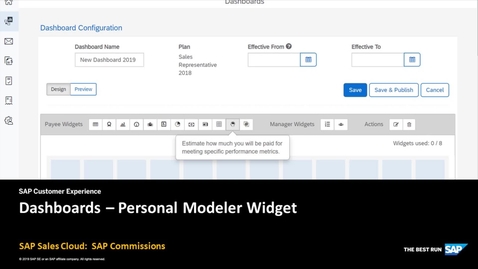 Thumbnail for entry Dashboards - Personal Modeler Widget