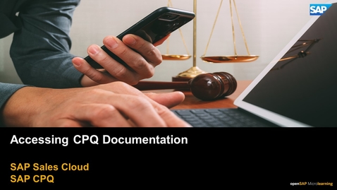 Thumbnail for entry Accessing CPQ Documentation - SAP CPQ