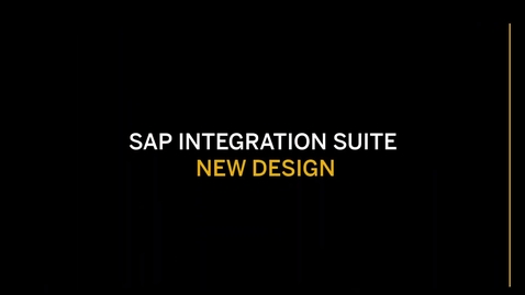 Thumbnail for entry SAP Integration Suite - Ep 34 -  New Design