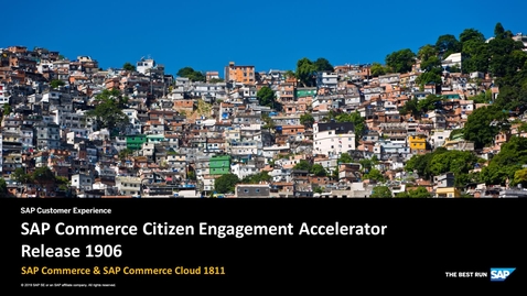 Thumbnail for entry Citizen Engagement Accelerator Release 1906 - SAP Commerce Cloud