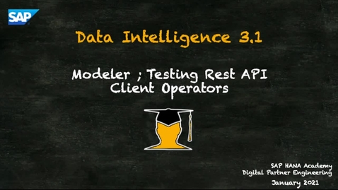 Thumbnail for entry Data Intelligence 20 of 21 - Testing REST API Operators