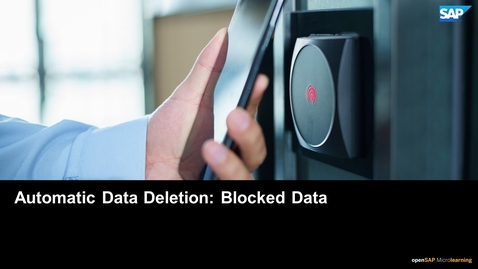 Thumbnail for entry Automatic Data Deletion: Blocked Data - SAP CPQ