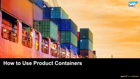 Thumbnail for entry How to Use Product Containers - SAP CPQ