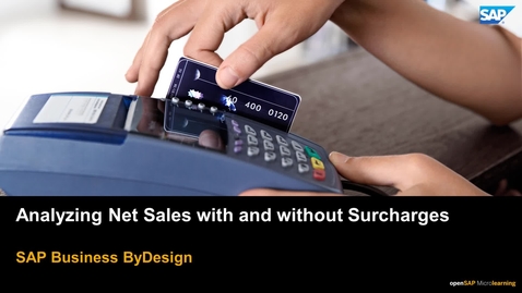 Thumbnail for entry Analyzing Net Sales with and without Surcharges - SAP Business ByDesign