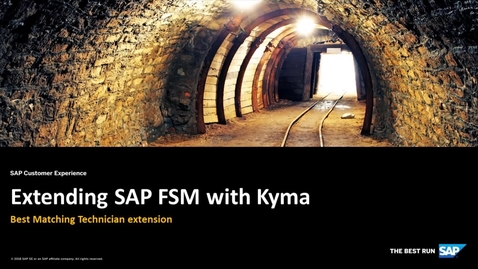 Thumbnail for entry Extending SAP FSM with Kyma - SAP Cloud Platform Kyma Runtime