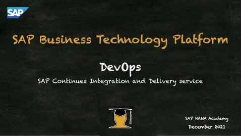 SAP BTP DevOps SAP Alert Notification service for SAP BTP openSAP Microlearning