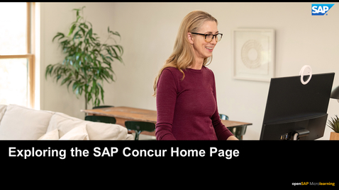 Thumbnail for entry Exploring the SAP Concur Home Page - SAP Concur