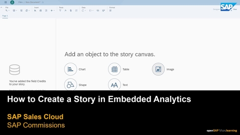 Thumbnail for entry How to Create a Story in Embedded Analytics for SAP Commissions