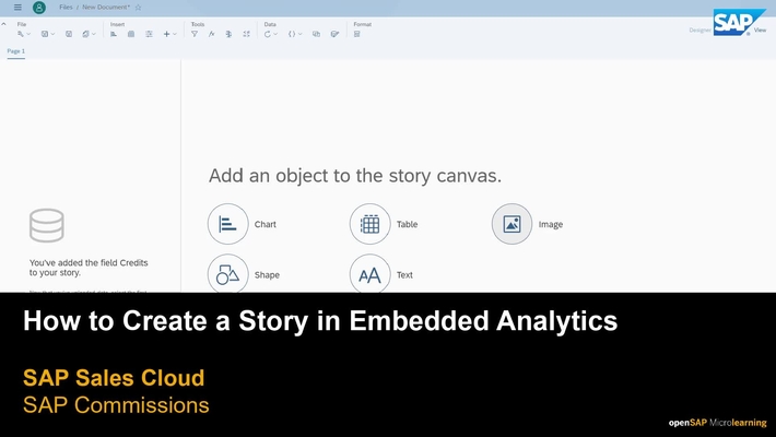 How to Create a Story in Embedded Analytics for SAP Commissions