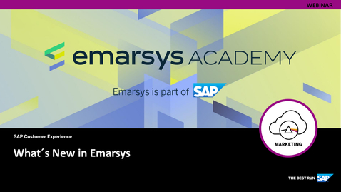 Thumbnail for entry [ARCHIVED] What's New in Emarsys - Webcasts