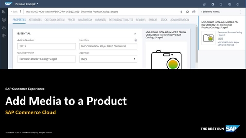 Thumbnail for entry Add Media to a Product - SAP Commerce Cloud
