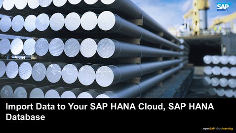 Thumbnail for entry Tutorial 5: Import Data to Your SAP HANA Cloud, SAP HANA Database