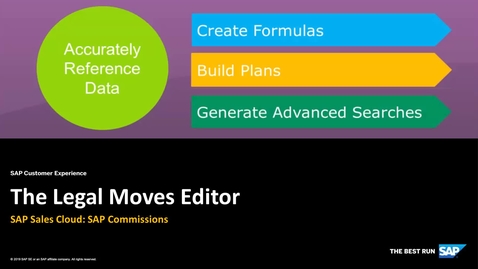 Thumbnail for entry The Legal Moves Editor - SAP Sales Cloud