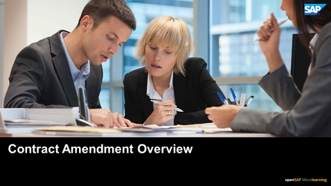 Thumbnail for entry Contract Amendment Overview - SAP Ariba