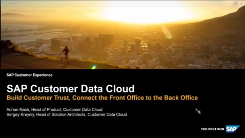Thumbnail for entry [ARCHIVED] Intelligent Solution - SAP Customer Data Cloud