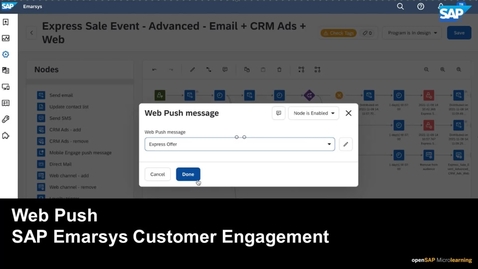 Thumbnail for entry Introducing Web Push  - SAP Emarsys Customer Engagement