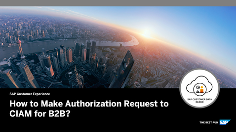 Thumbnail for entry B2B Authorization Request Demo - SAP Customer Data Cloud