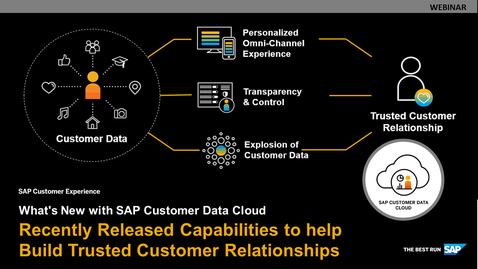 Thumbnail for entry [ARCHIVED] What’s New With SAP Customer Data Cloud, Q4 edition - Webinars