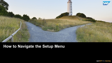 Thumbnail for entry How to Navigate the Setup Menu - SAP CPQ