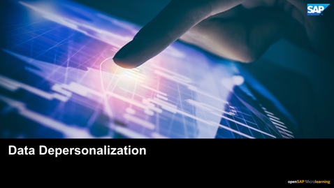 Thumbnail for entry Data Depersonalization - SAP Service Cloud Version 2