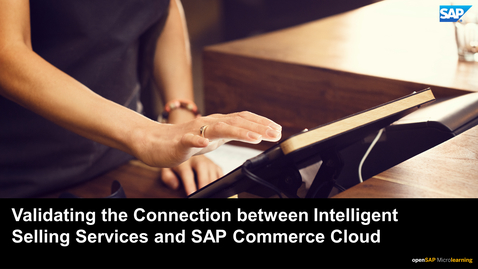 Thumbnail for entry Validating the Connection between Intelligent Selling Services and SAP Commerce Cloud
