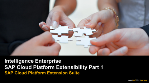 Thumbnail for entry Intelligence Enterprise - SAP Cloud Platform Extensibility Part 1