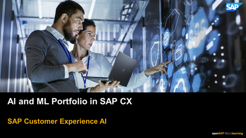Thumbnail for entry Artificial Intelligence and Machine Learning Portfolio - SAP CX Solutions