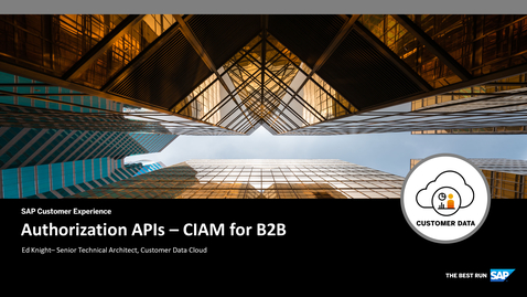 Thumbnail for entry Authorization APIs - CIAM for B2B