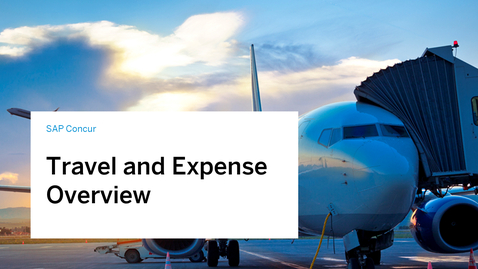 Thumbnail for entry Introducing SAP Concur Travel and Expense