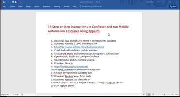 Installing Android Studio And Java Appium Selenium Mobile