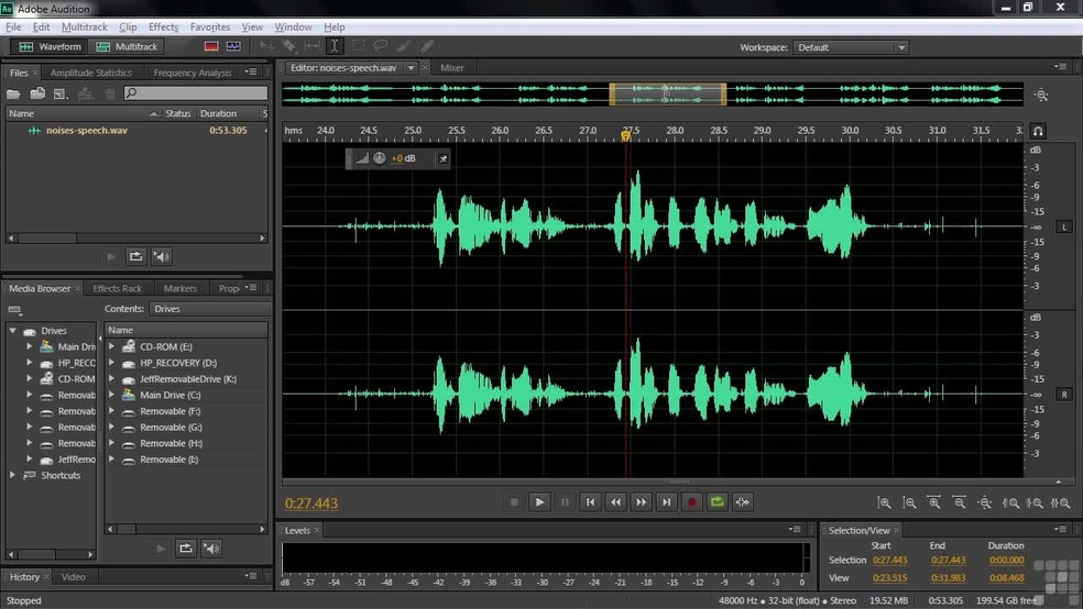 Testing The Declicker Effect Adobe Audition Cs6 Video