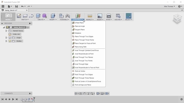 Adding Construction Planes Component Design With Autodesk Fusion 360 Video