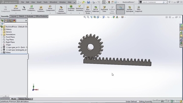 Mechanical Mates Rack And Pinion SolidWorks Kinematics Video