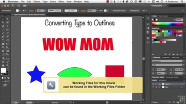 Converting Text Into An Outline Adobe Illustrator Cs6 Video