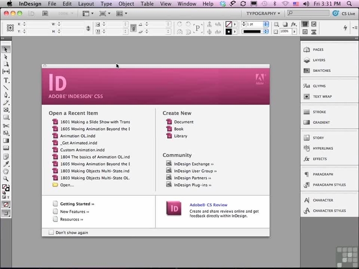 Making A Slide Show With Transitions Adobe Indesign Cs5 Advanced Training Video