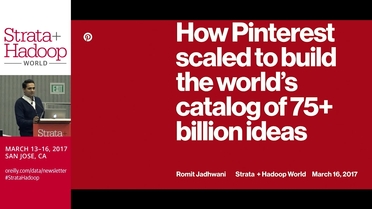How Pinterest Scaled To Build The World S Catalog Of 75 Billion Ideas Romit Jadhwani Pinterest Strata Hadoop World 2017 San Jose California Video