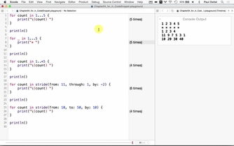 For In Loop Statement And The Range Operators Iterating Over Collections Of Values With Closed Ranges Half Open Ranges And The Global Stride Function Locating Documentation About Swift Standard Library Features Swift Fundamentals