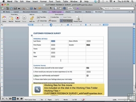 Status Bar Text Help Added To Form Fields Microsoft Word 2011 Mac Video