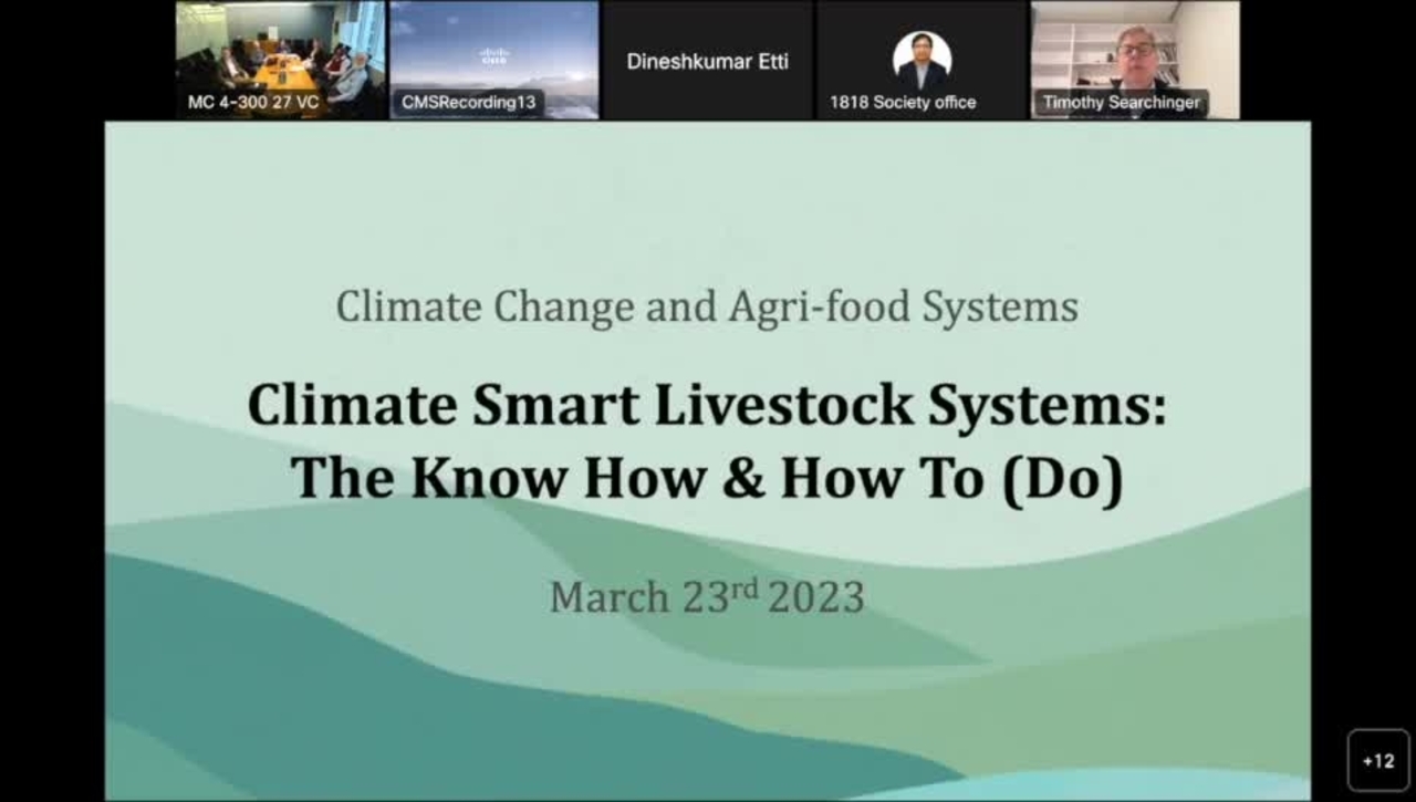 Climate Smart Livestock Systems: The Know How &amp; How To (Do)