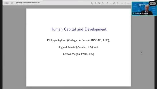  ECA Talk with Prof. Costas Meghir