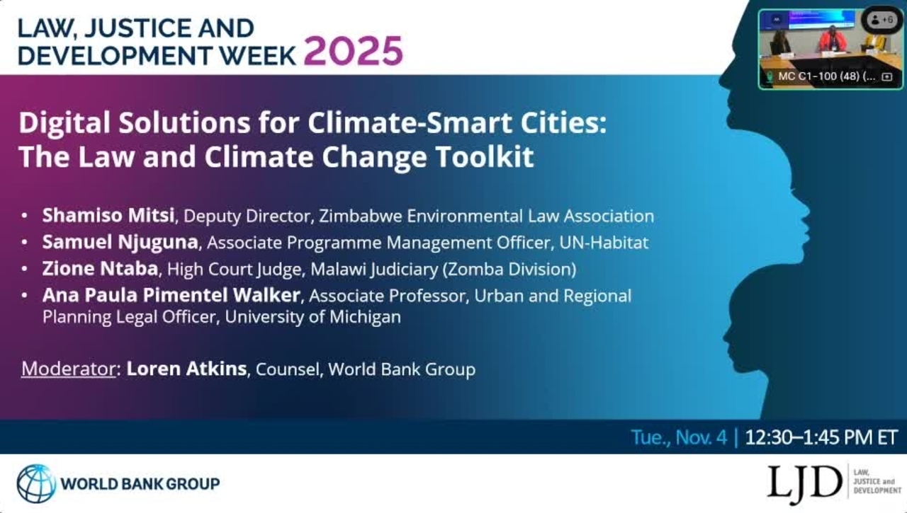 Digital Solutions for Climate-Smart Cities: The Law and Climate Change Toolkit